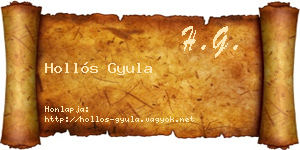 Hollós Gyula névjegykártya
