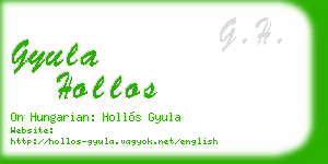 gyula hollos business card